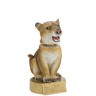 Cougar Mascot Bobblehead Trophy - 6