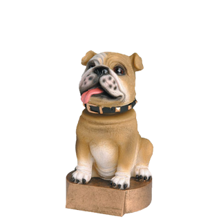 Brown Bulldog Mascot Bobblehead Trophy - 6
