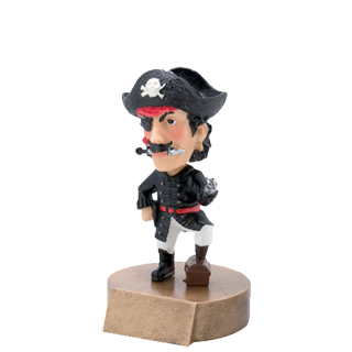 Pirate/Buccaneer Mascot Bobblehead Trophy - 6