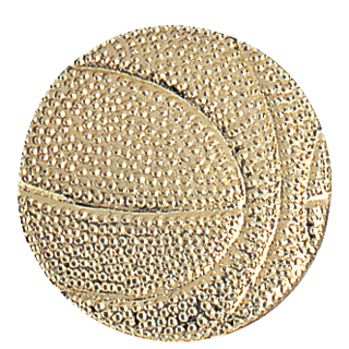 Gold Basketball Lapel Pin