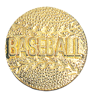 Gold Baseball Lapel Pin