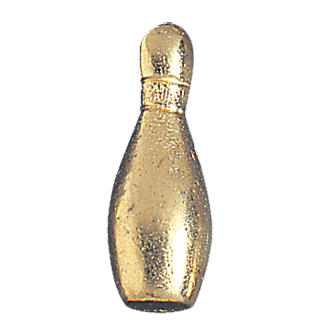 Gold Bowling Pin Lapel Pin