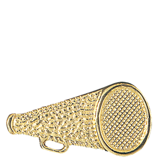 Gold Megaphone Lapel Pin