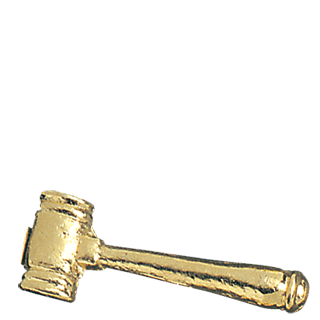 Gold Gavel Lapel Pin