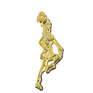 Gold Drum Majorette Lapel Pin