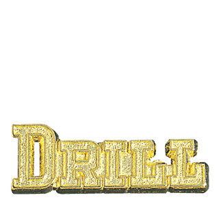 Gold Drill Lapel Pin