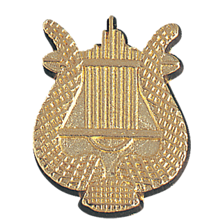 Gold Music Lyre Lapel Pin