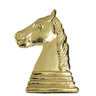 Gold Chess Knight Lapel Pin