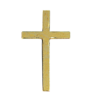 Gold Christian Cross Lapel Pin