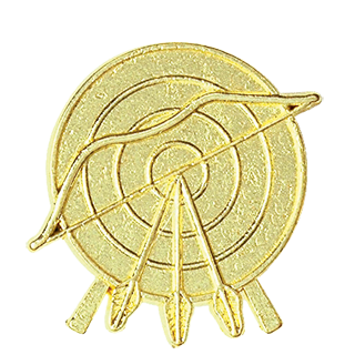 Gold Archery Lapel Pin