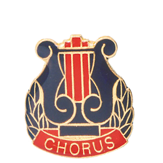 Music Lyre Chorus Lapel Pin