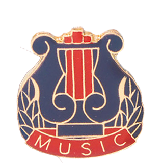 Music Lyre Lapel Pin