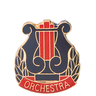 Music Lyre Orchestra Lapel Pin