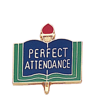 Perfect Attendance School Lapel Pin