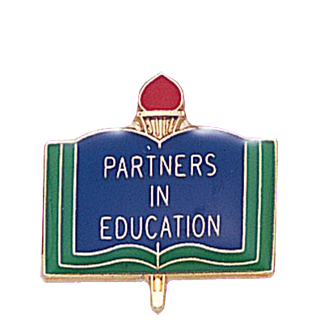 Partners in Education School Lapel Pin