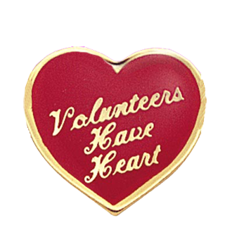 Volunteers Heart Lapel Pin
