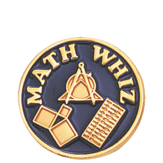 Math Whiz School Lapel Pin