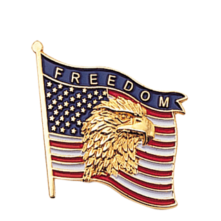 Freedom American Flag Lapel Pin