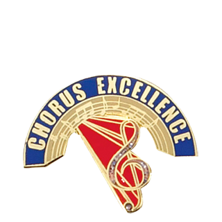 Excellence in Chorus Color Lapel Pin