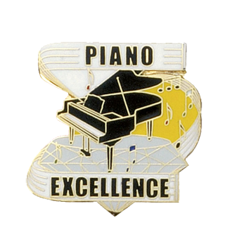 Piano Excellence Music Lapel Pin