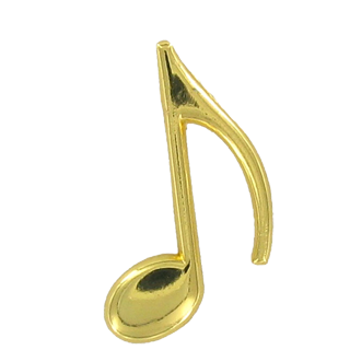 Treble Clef Music Gold Lapel Pin