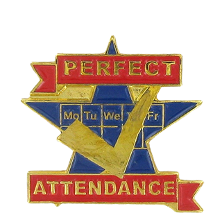 Perfect School Attendance Lapel Pin