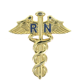 Nursing RN Caduceus Lapel Pin