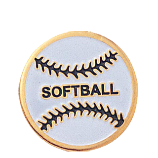 Softball Color Lapel Pin