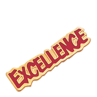 Excellence Red Lapel Pin