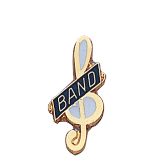 Academic Music Note Band Lapel Pin