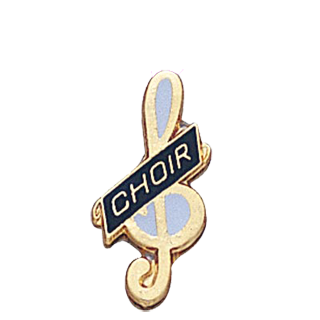 Academic Music Note Choir Lapel Pin