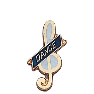 Academic Music Note Dance Lapel Pin