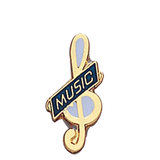 Academic Music Note Music Lapel Pin