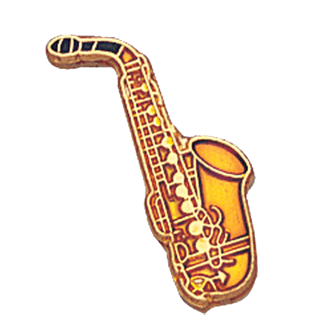 Saxophone Music Lapel Pin