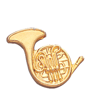 French Horn Music Lapel Pin