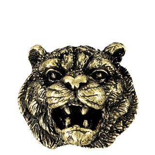 Golden Brass Tiger Mascot Pin