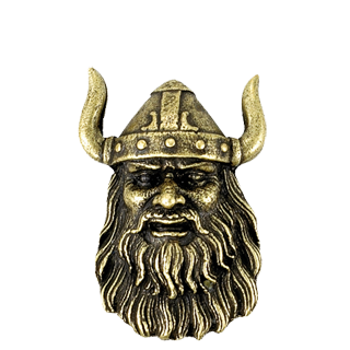 Golden Brass Viking Mascot Pin