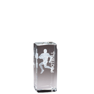 Male Football Crystal 3D Sport Cube - 4.5