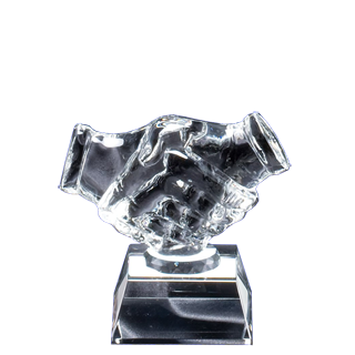 Crystal Handshake Award - 4