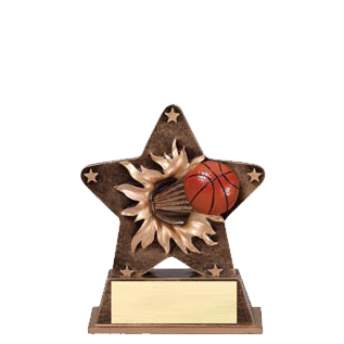 Basketball Starburst Trophy - 5.5