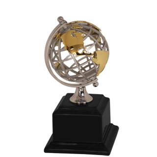 Metal World Globe Trophy - 9