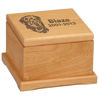 Red Alder Pet Urn Box - 4.5