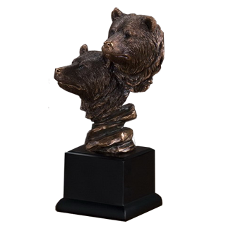 Double Bear Heads Trophy - 10