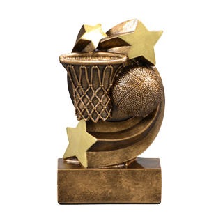 Basketball Star Swirl Trophy - 5