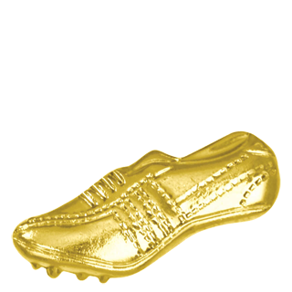 Gold Track Shoe Lapel Pin