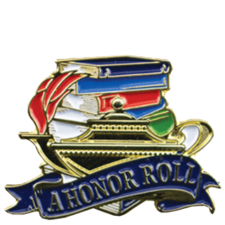 Educational A Honor Roll Pin