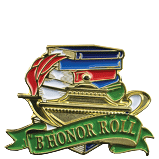 Educational B Honor Roll Pin